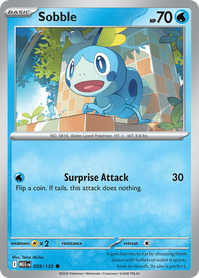 Carta Sobble 39/132 do set Mega Evolution — Pokémon TCG | Bynx