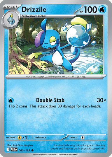 Carta Drizzile 40/132 do set Mega Evolution — Pokémon TCG | Bynx