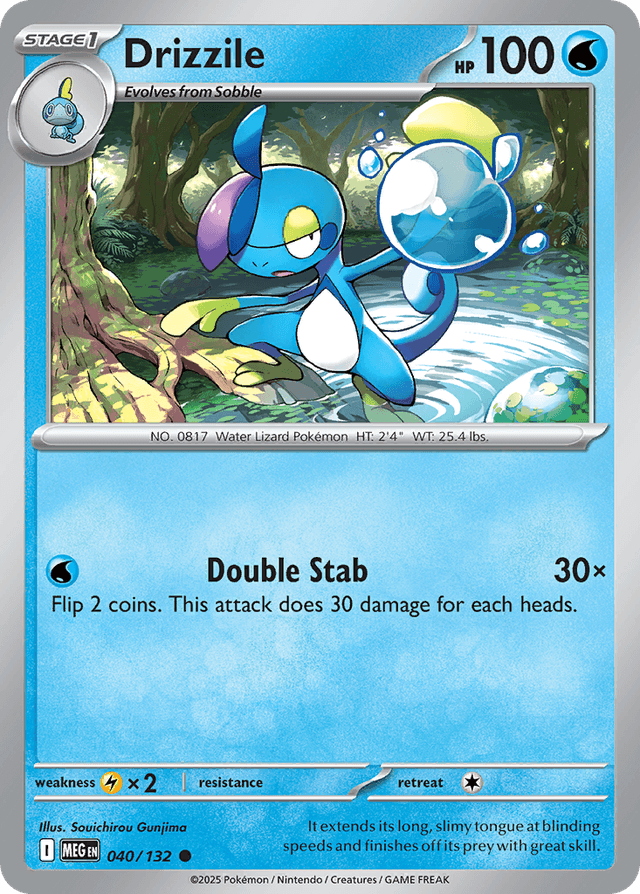 Carta Drizzile 40/132 do set Mega Evolution — Pokémon TCG | Bynx
