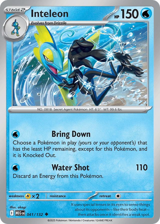 Carta Inteleon 41/132 do set Mega Evolution — Pokémon TCG | Bynx