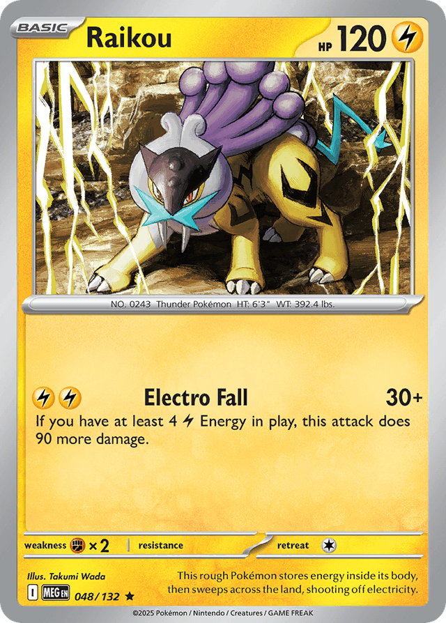 Carta Raikou 48/132 do set Mega Evolution — Pokémon TCG | Bynx