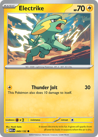 Carta Electrike 49/132 do set Mega Evolution — Pokémon TCG | Bynx