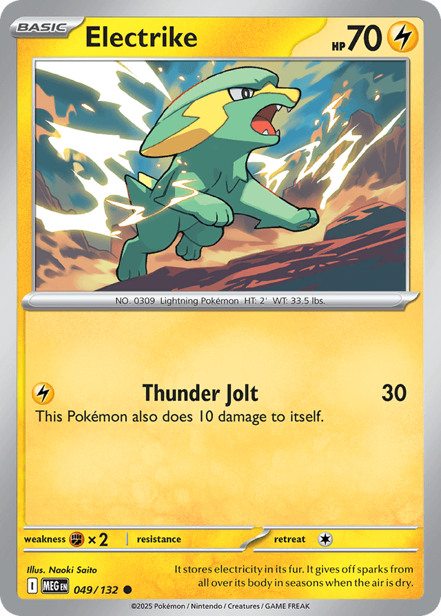 Carta Electrike 49/132 do set Mega Evolution — Pokémon TCG | Bynx