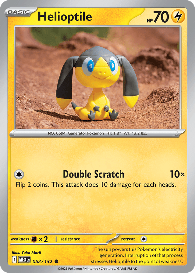 Carta Helioptile 52/132 do set Mega Evolution — Pokémon TCG | Bynx