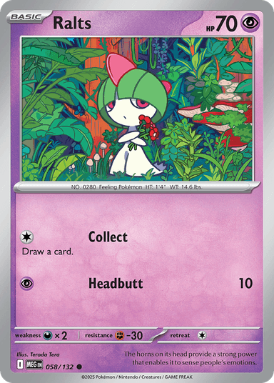 Carta Ralts 58/132 do set Mega Evolution — Pokémon TCG | Bynx