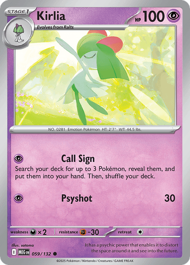 Carta Kirlia 59/132 do set Mega Evolution — Pokémon TCG | Bynx