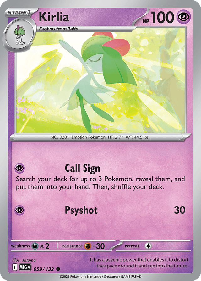 Carta Kirlia 59/132 do set Mega Evolution — Pokémon TCG | Bynx