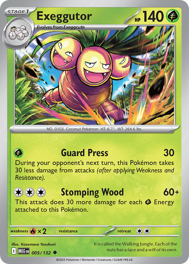 Carta Exeggutor 5/132 do set Mega Evolution — Pokémon TCG | Bynx