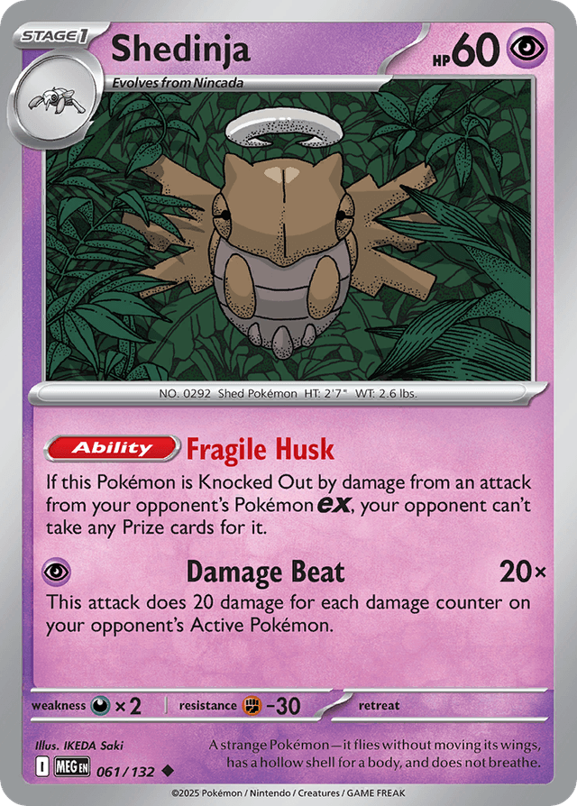 Carta Shedinja 61/132 do set Mega Evolution — Pokémon TCG | Bynx