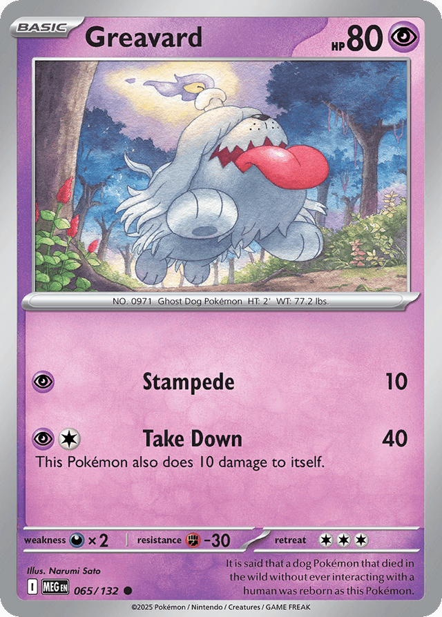 Carta Greavard 65/132 do set Mega Evolution — Pokémon TCG | Bynx