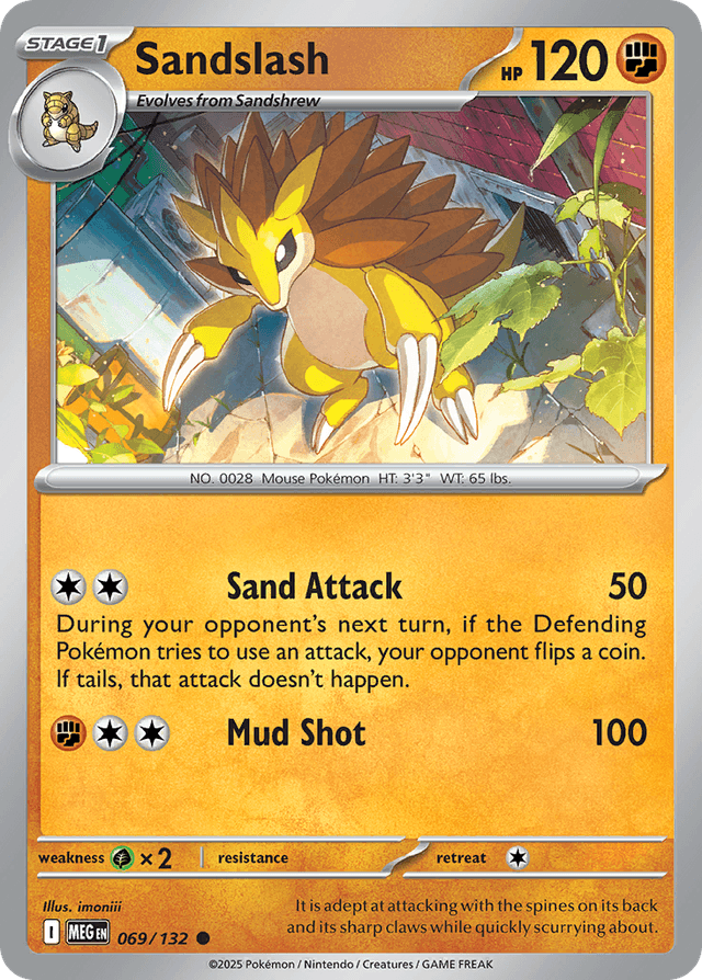 Carta Sandslash 69/132 do set Mega Evolution — Pokémon TCG | Bynx