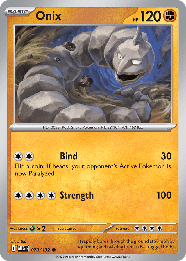 Carta Onix 70/132 do set Mega Evolution — Pokémon TCG | Bynx