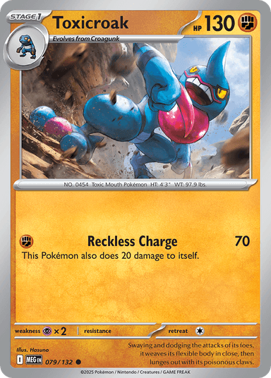 Carta Toxicroak 79/132 do set Mega Evolution — Pokémon TCG | Bynx