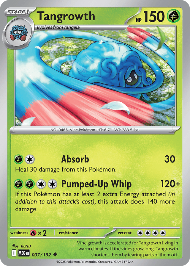 Carta Tangrowth 7/132 do set Mega Evolution — Pokémon TCG | Bynx