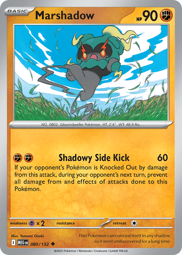Carta Marshadow 80/132 do set Mega Evolution — Pokémon TCG | Bynx