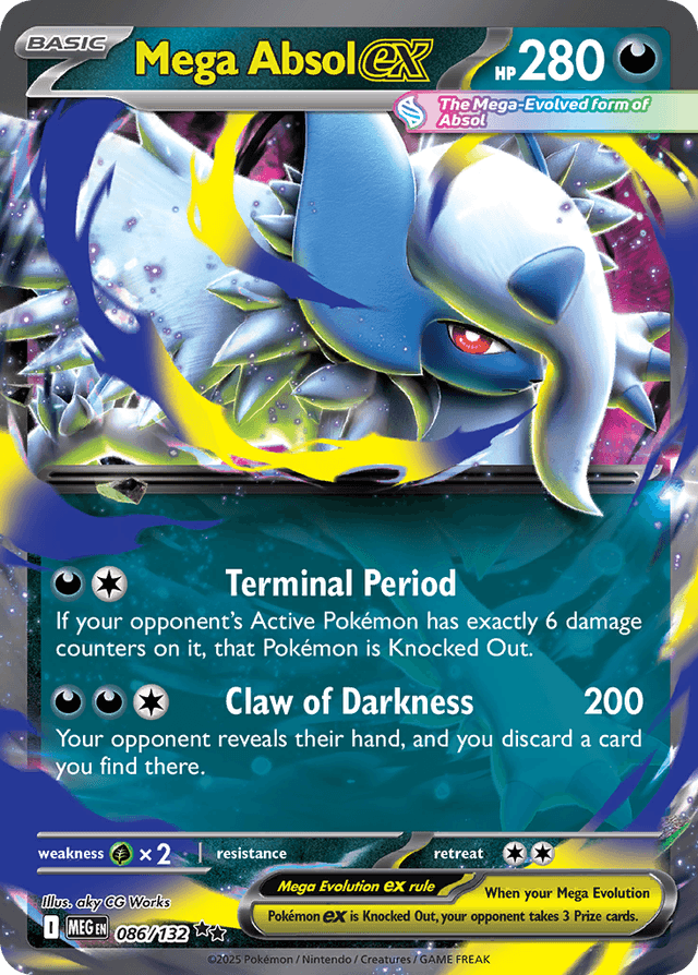Carta Mega Absol ex 86/132 do set Mega Evolution — Pokémon TCG | Bynx