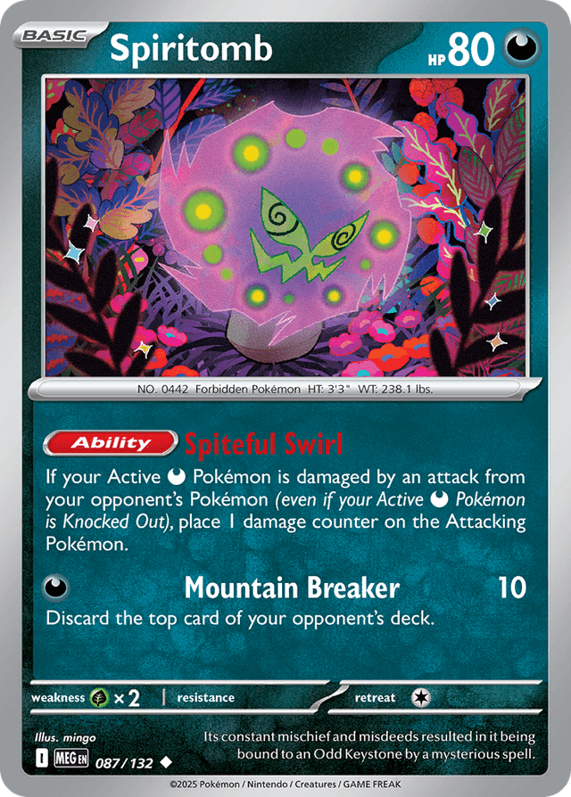 Carta Spiritomb 87/132 do set Mega Evolution — Pokémon TCG | Bynx