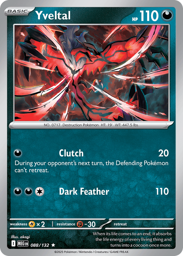 Carta Yveltal 88/132 do set Mega Evolution — Pokémon TCG | Bynx