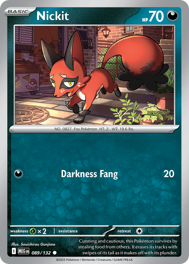 Carta Nickit 89/132 do set Mega Evolution — Pokémon TCG | Bynx