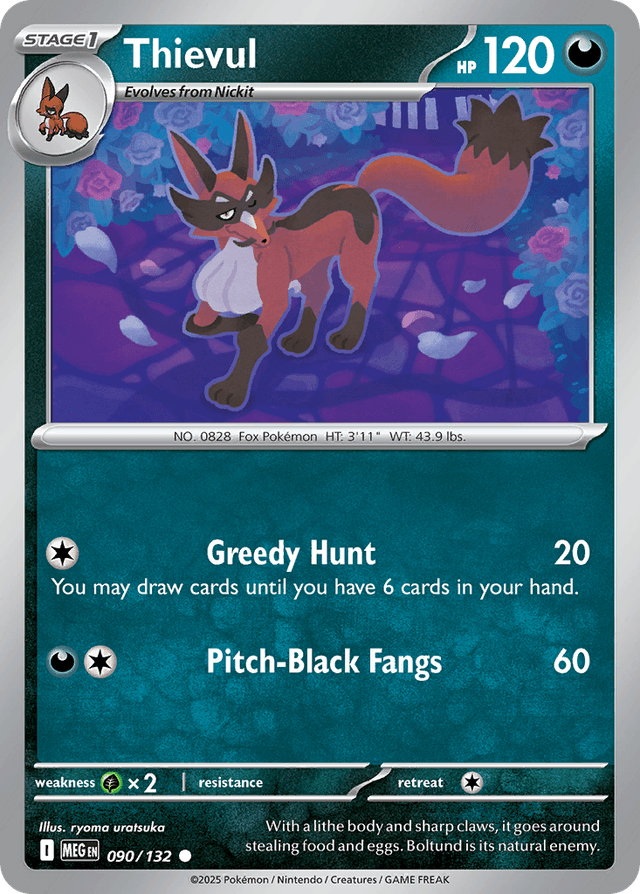 Carta Thievul 90/132 do set Mega Evolution — Pokémon TCG | Bynx
