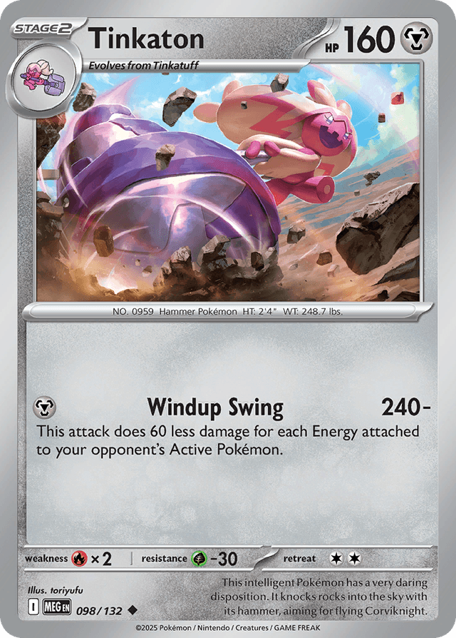 Carta Tinkaton 98/132 do set Mega Evolution — Pokémon TCG | Bynx