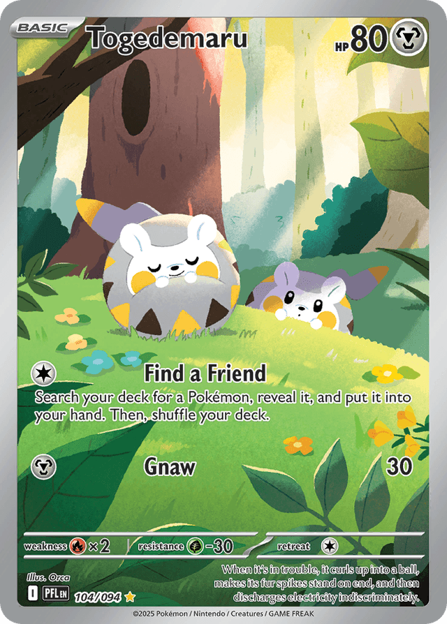 Carta Togedemaru 104/94 do set Phantasmal Flames — Pokémon TCG | Bynx