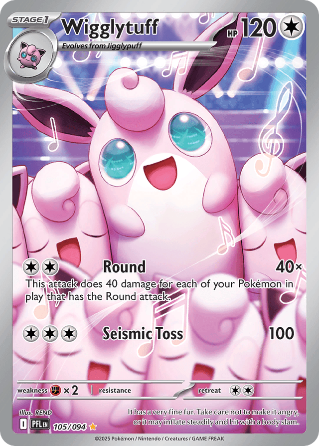 Carta Wigglytuff 105/94 do set Phantasmal Flames — Pokémon TCG | Bynx