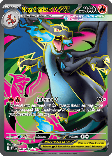 Carta Mega Charizard X ex 109/94 do set Phantasmal Flames — Pokémon TCG | Bynx
