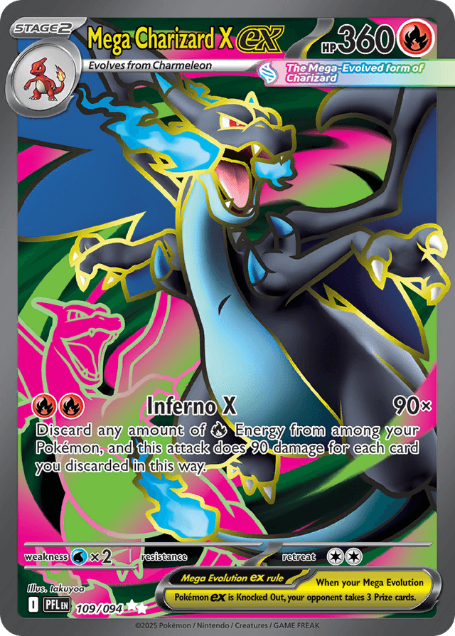 Carta Mega Charizard X ex 109/94 do set Phantasmal Flames — Pokémon TCG | Bynx