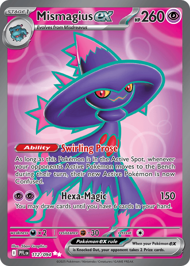 Carta Mismagius ex 112/94 do set Phantasmal Flames — Pokémon TCG | Bynx