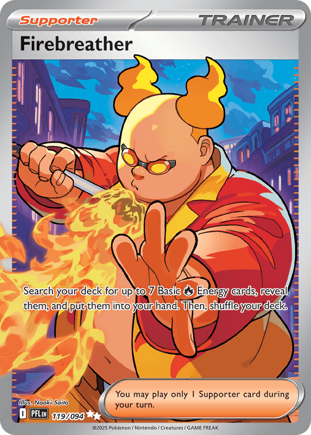 Carta Firebreather 119/94 do set Phantasmal Flames — Pokémon TCG | Bynx