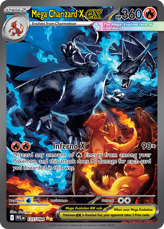 Carta Mega Charizard X ex 125/94 do set Phantasmal Flames — Pokémon TCG | Bynx