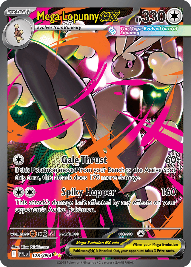 Carta Mega Lopunny ex 128/94 do set Phantasmal Flames — Pokémon TCG | Bynx