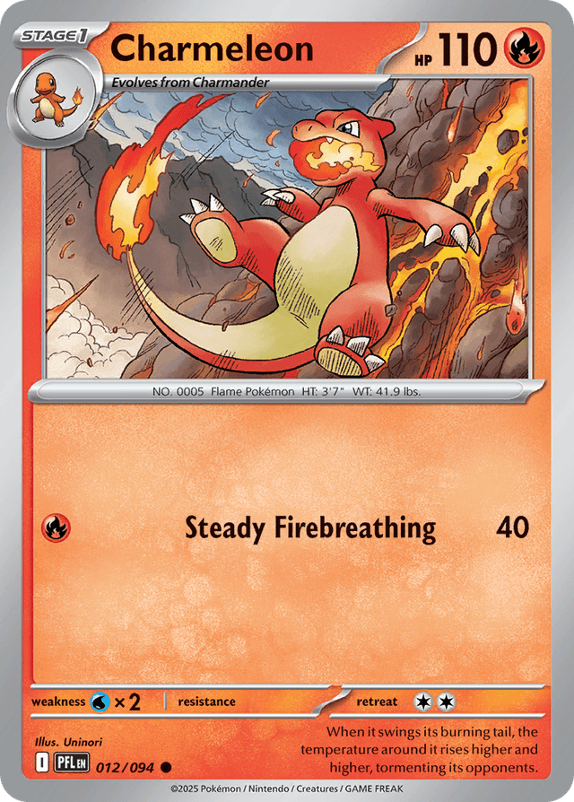 Carta Charmeleon 12/94 do set Phantasmal Flames — Pokémon TCG | Bynx