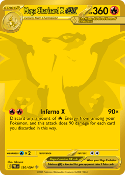 Mega Charizard X ex 130 — Phantasmal Flames