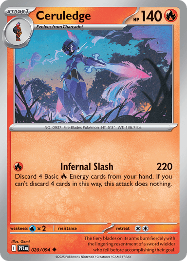 Carta Ceruledge 20/94 do set Phantasmal Flames — Pokémon TCG | Bynx