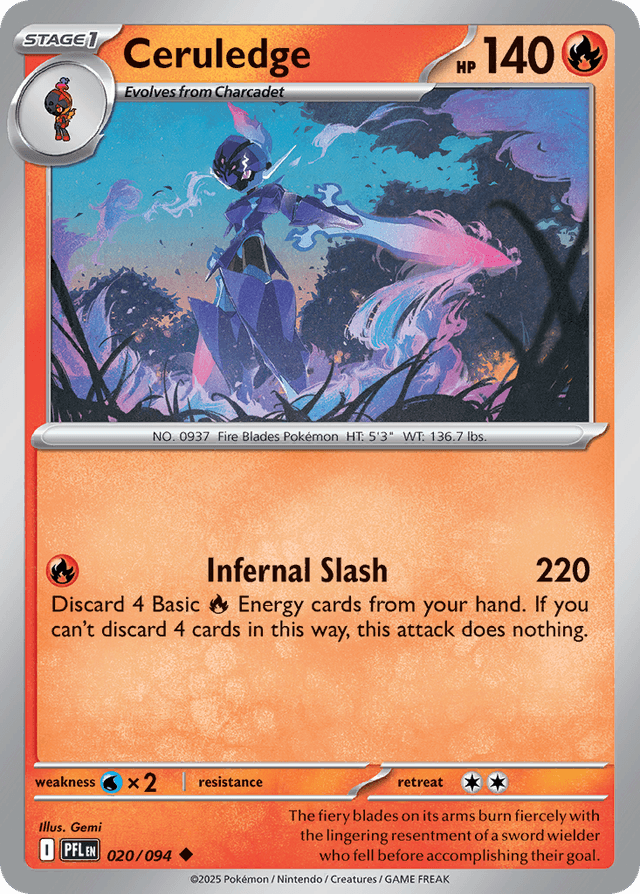 Carta Ceruledge 20/94 do set Phantasmal Flames — Pokémon TCG | Bynx