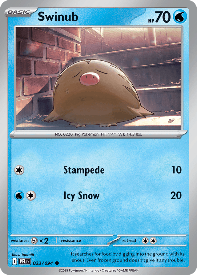 Carta Swinub 23/94 do set Phantasmal Flames — Pokémon TCG | Bynx
