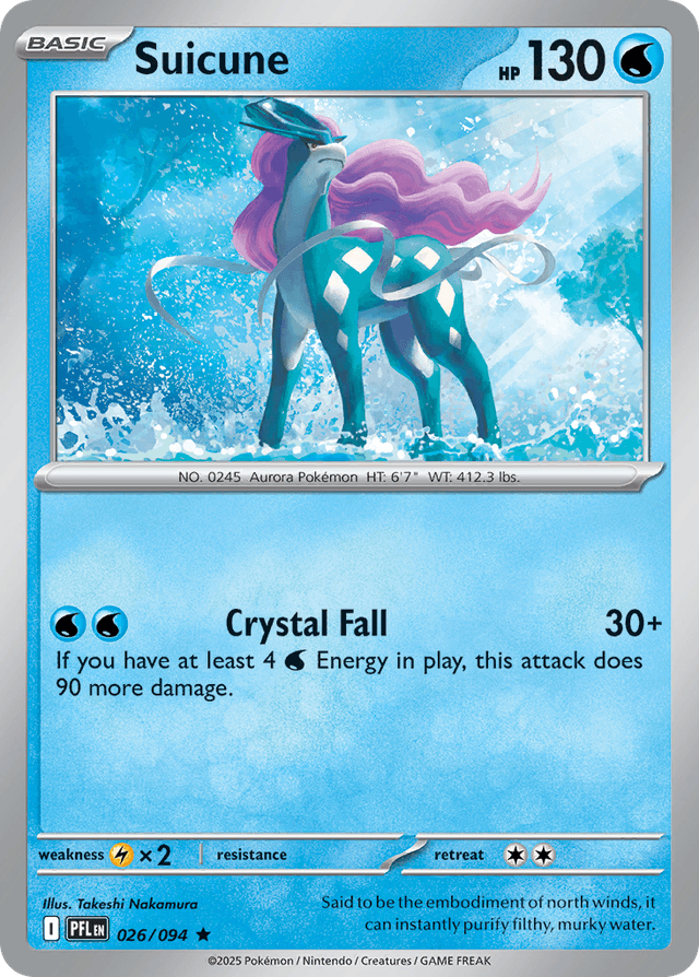 Carta Suicune 26/94 do set Phantasmal Flames — Pokémon TCG | Bynx