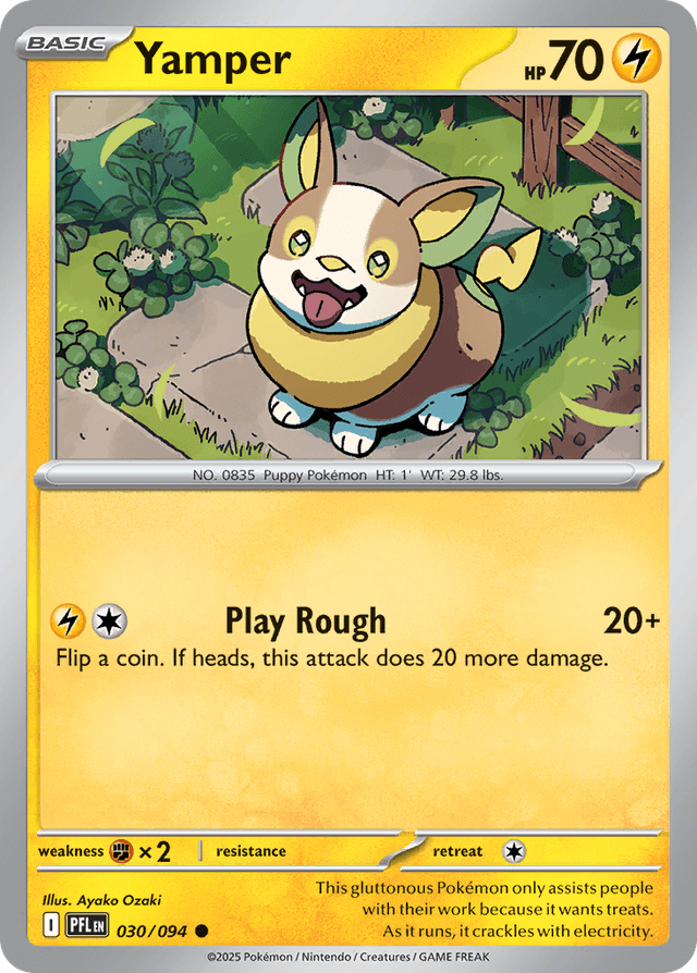 Carta Yamper 30/94 do set Phantasmal Flames — Pokémon TCG | Bynx