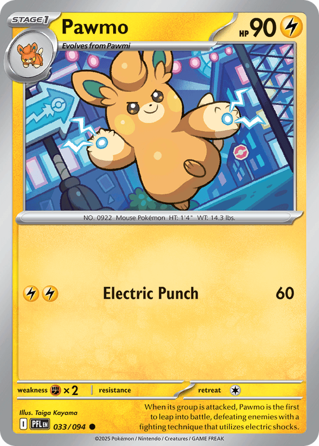Carta Pawmo 33/94 do set Phantasmal Flames — Pokémon TCG | Bynx
