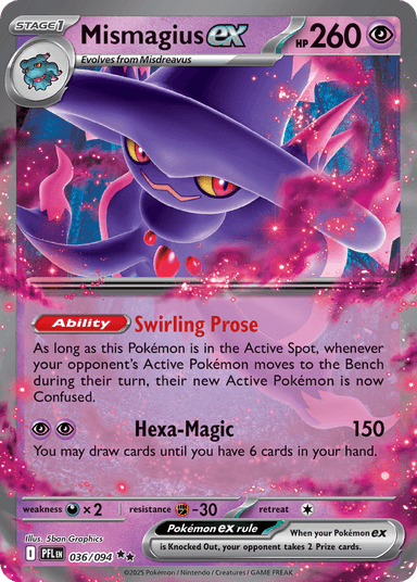 Carta Mismagius ex 36/94 do set Phantasmal Flames — Pokémon TCG | Bynx