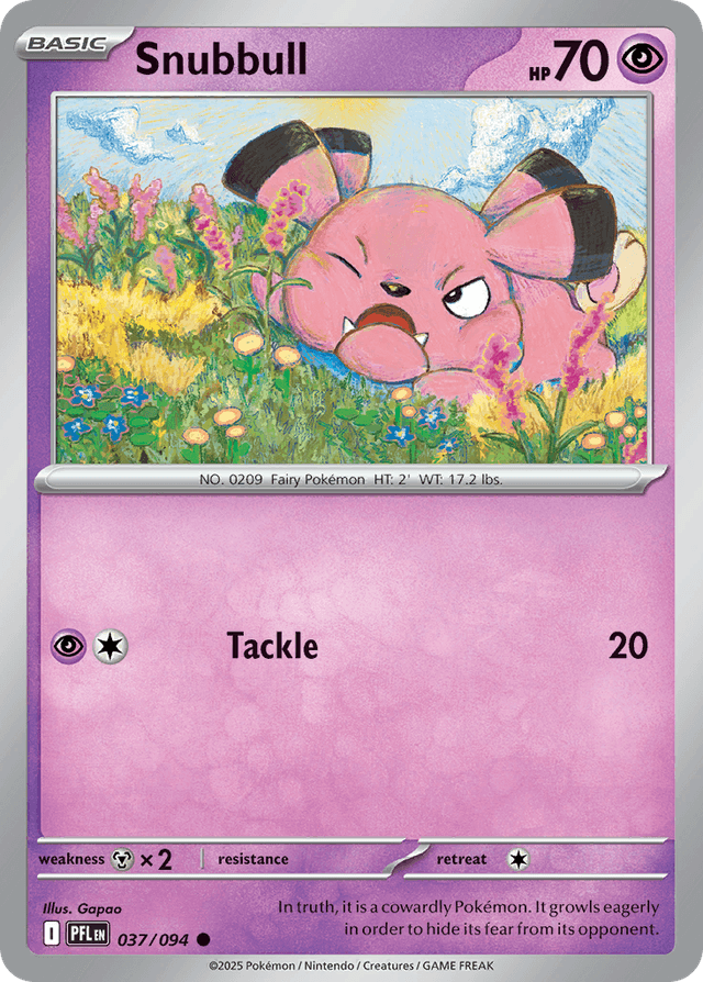 Carta Snubbull 37/94 do set Phantasmal Flames — Pokémon TCG | Bynx