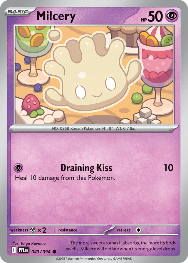 Carta Milcery 43/94 do set Phantasmal Flames — Pokémon TCG | Bynx