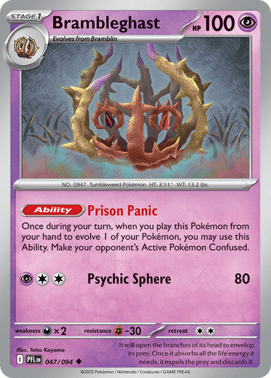 Carta Brambleghast 47/94 do set Phantasmal Flames — Pokémon TCG | Bynx