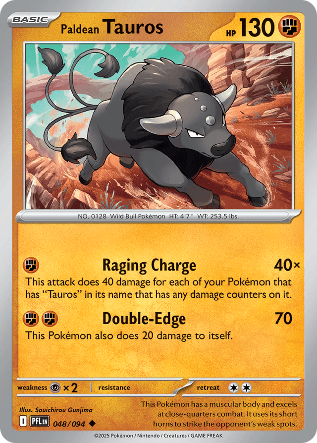 Carta Paldean Tauros 48/94 do set Phantasmal Flames — Pokémon TCG | Bynx