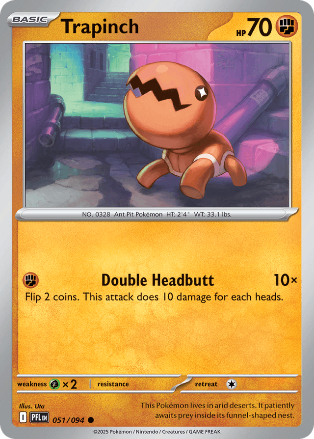 Carta Trapinch 51/94 do set Phantasmal Flames — Pokémon TCG | Bynx