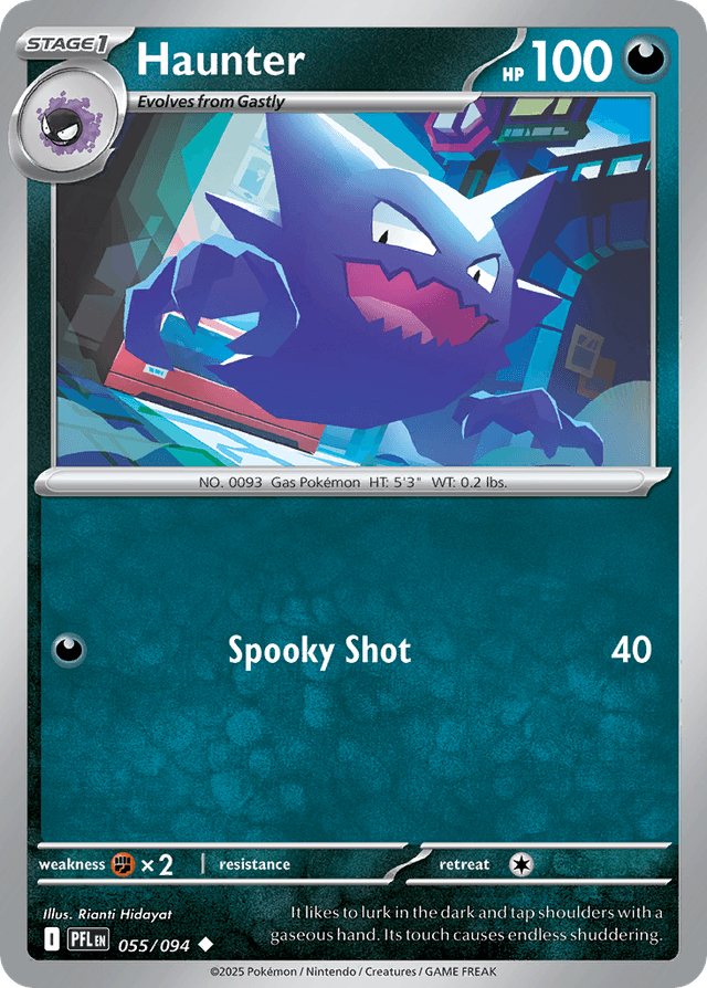 Carta Haunter 55/94 do set Phantasmal Flames — Pokémon TCG | Bynx