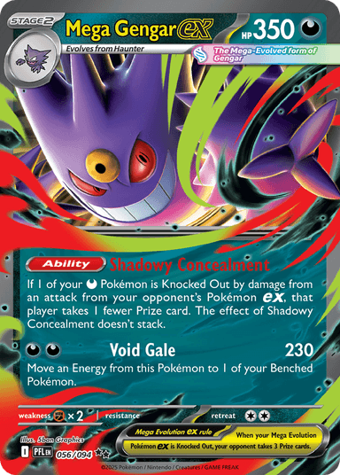 Carta Mega Gengar ex 56/94 do set Phantasmal Flames — Pokémon TCG | Bynx
