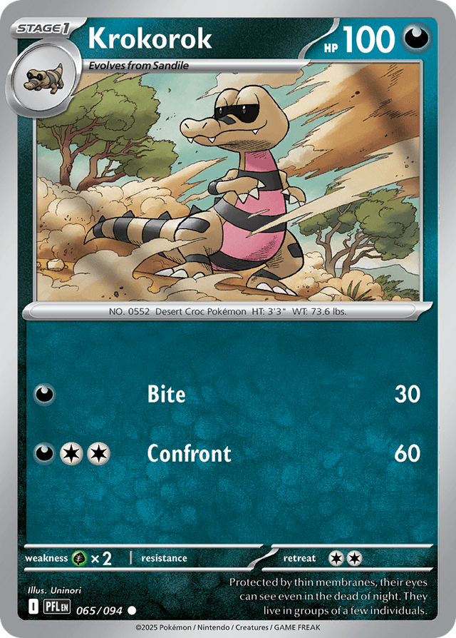 Carta Krokorok 65/94 do set Phantasmal Flames — Pokémon TCG | Bynx